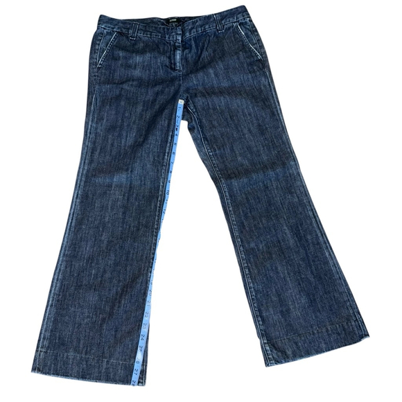 Women's J.Crew Bootcut Flare jeans Pants Size 12 Petite matchstick Classy preppy - Picture 3 of 6